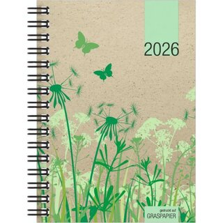 Zettler Taschenkalender 639 Grasserie, 1T/1S, Softcover,...