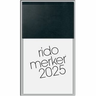 Rido-Ide Abreikalender 7035083904 Merker, 1T/1S, 10,8 x 20,1cm, schwarz