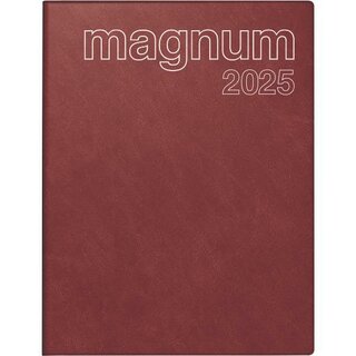 Rido-Ide Buchkalender 7027042295 Magnum, 18,2 x 24cm, rot, 2025