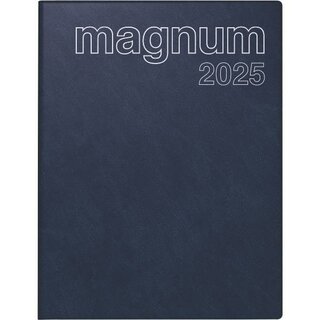 Rido-Ide Buchkalender 7027042385 Magnum, 1W/2S, 18,2 x 24cm, blau, 2025