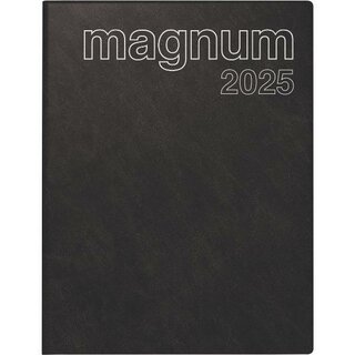 Rido-Ide Buchkalender 7027042905 Magnum, 1W/2S, 18,2 x 24cm, schwarz, 2025