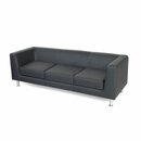 Rocada Loungesofa 3er Kunstleder Schwarz