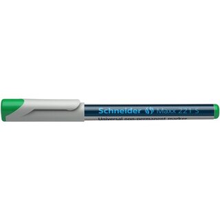 OHP-Stift Schneider Maxx 221S, wasserlslich, Strichstrke: 0,4mm, grn