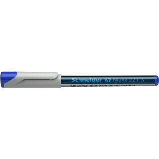 OHP-Stift Schneider Maxx 221S, wasserlslich, Strichstrke: 0,4mm, blau