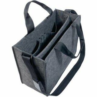 Sigel Desk Sharing Bag fr mobiles Arbeiten, 36x28x15cm, Gre: M, dunkelgrau