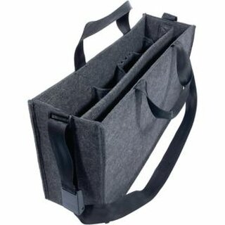 Sigel Desk Sharing Bag fr mobiles Arbeiten, 50x28x15cm, Gre: L, dunkelgrau