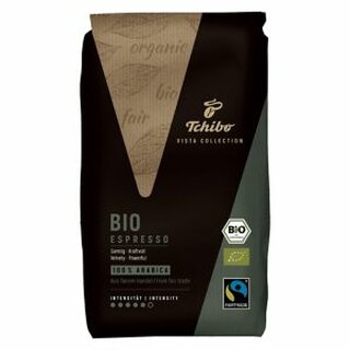 Tchibo Espresso VISTA COLLECTION BIO ESPRESSO 470789, ganze Bohne, Pack.: 1 kg