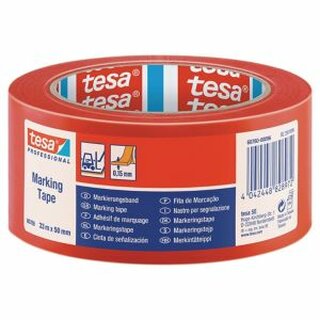 Bodenmarkierung Tesa 6070, PVC, 50mm x 33m, rot