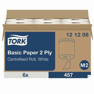 Papierhandtuch-Rolle Tork Universal 121206, fr System M2, 2-lagig, 6 Rollen