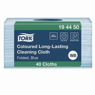 Vliestuch Tork Premium W8, 1lagig, blau, 40 Stck