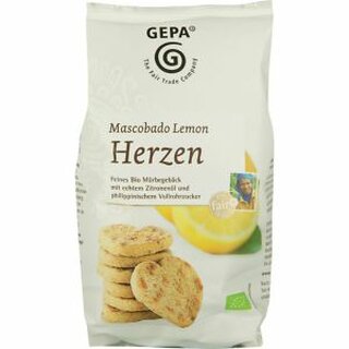 Mascobado Lemon Herzen GEPA BIO, 125g