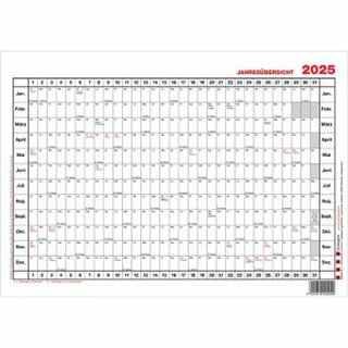 Gss Plakatkalender Nr. 2, Jahresplaner, 12 Monate, 29,7 x 21cm (A4)