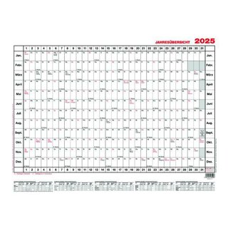 Gss Plakatkalender Nr. 4, Jahresplaner, 12 Monate, 60 x 42cm (A2), 2025