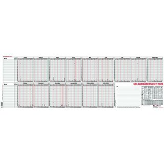 Gss Urlaubsplaner 12-55, 97,4 x 31 cm, fr 25 MA, leporello, faltbar, 2025