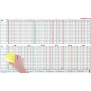 Gss Urlaubsplaner 12-40MB, 98,5 x 60cm, fr 30 Mitarbeiter, abwischbar, 2025