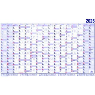 Gss Plakatkalender 17000, Jahresplaner, 16 Monate, 99 x 60cm (A1), 2025