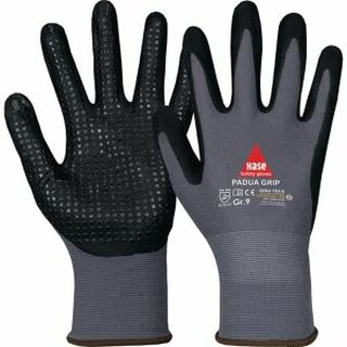 Mechanikschutzhandschuhe Hase Padua Grip, Gre 10, sw/gr, 1Paar