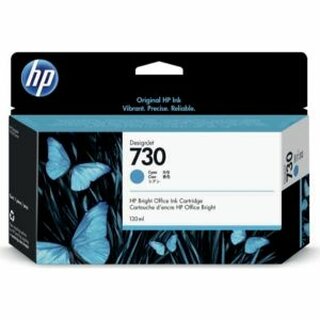 Tinte HP P2V62A 730, 130 ml, cyan