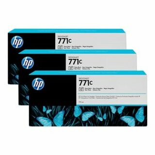 Tinte HP B6Y37A - 771C, Inhalt je: 775ml, schwarz photo, 3 Stck