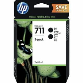 Tintenpatrone HP P2V31A 711, 80 ml, schwarz, 2 Stck