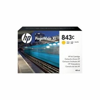 HP Tintenpatrone C1Q68A 843C, 400 ml, gelb