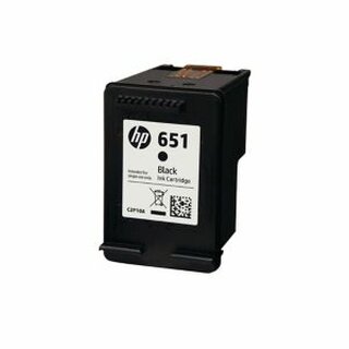 HP Tintenpatrone C2P10AE 651, 600 Seiten, schwarz