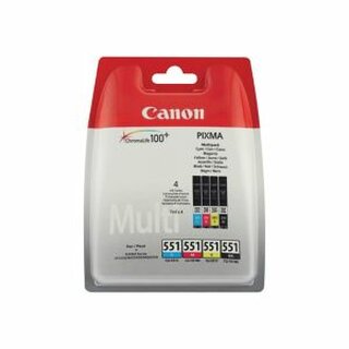 Canon Tinte 6509B008 Cli-551, 4 Farben, 4 Stck