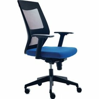 Brostuhl CEP 908-3 Lumbar Mesh, mittelhohe Rckenlehne, blau/schwarz