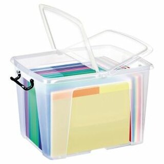 Aufbewahrungsbox Strata HW674, Volumen: 40l, Mae: 395x500x320mm, transparent