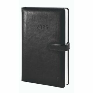 Chronobook Buchkalender 50815 Business Midi, 1T/1S, 14 x 21,5cm, schwarz (A5)