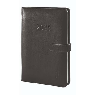 Chronobook Buchkalender 50825 Business Mini, 1W/2S, 9,5 x 14,5cm, schwarz, 2025