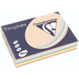 Clairefontaine Kopierpapier Trophee Pastell sortiert A4 160g 250 Blatt