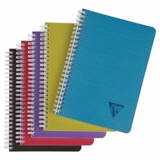 Collegeblock Clairefontaine 329506C, A5, kariert, 90g, 4fach gelocht, 80 Blatt