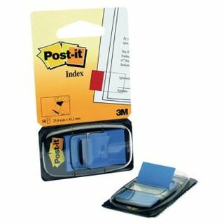 Index-Spender Post-it 680, mit 50 Haftstreifen, 44x25mm, blau