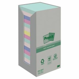 Post-it Haftnotizen 654-1RPT 76X76 ASS, 16 Stck