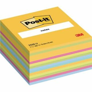 Haftnotiz-Wrfel 3M Post-it 2030U, 76x76mm, 450 Blatt, Ultrafarben