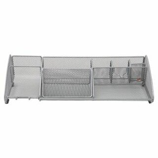 Schreibtischorganizer Alba MESH M, Large, mehrere Fcher, silber