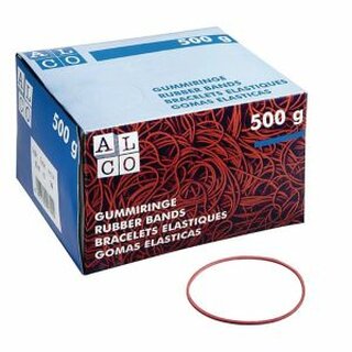 Gummiringe Alco 738, Durchmesser: 40mm, rot, 500g