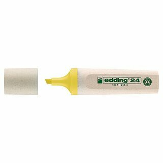 Textmarker edding 24, Strichstrke: 2-5mm, nachfllbar,gelb