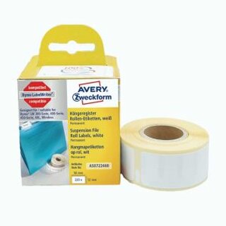 Rollenetiketten Avery Zweckform AS0722460 12x50 mm, we, 1 Rolle/220 Etiketten