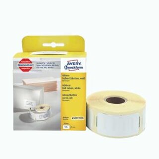 Rollenetiketten Avery Zweckform AS0722520 25x54 mm, we, 1 Rolle/500 Etiketten