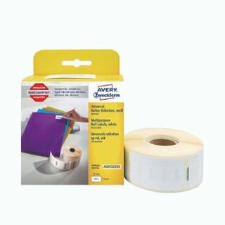 Rollenetiketten Avery Zweckform AS0722550 19x51 mm, we, 1 Rolle/500 Etiketten