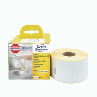 Rollenetiketten Avery Zweckform ASS0722400 36x89 mm, we, 1 Rolle/260 Etiketten