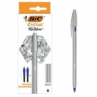 BIC Cristal - Kugelschreiber - nachfllbar - blau -  0,7mm + 2 xRefill