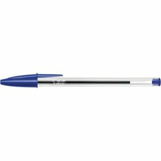 BIC Cristal Kugelschreiber mit Kappe Strke M - 0,4 mm - blau - 4 Stck