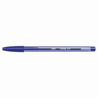 Kugelschreiber BIC 921264, Cristal Soft Einweg, Kappe, Strichstrke: 0,45mm, bl