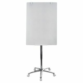 Flipchart Bi-Office GEA4850126, aus Glas, Mae: 100 x 70cm, silber/wei