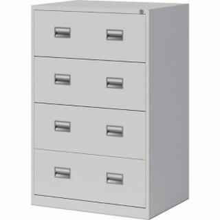 Hngeregistraturschrank Bisley, 4 Schubladen, 2 Bahn, grau