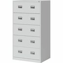 Hngeregistraturschrank Bisley, 5 Schubladen, 2 Bahn, grau