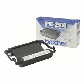 Mehrfachkassette Brother PC-201, inklusive Farbband, Reichweite: 420 Seiten, swz